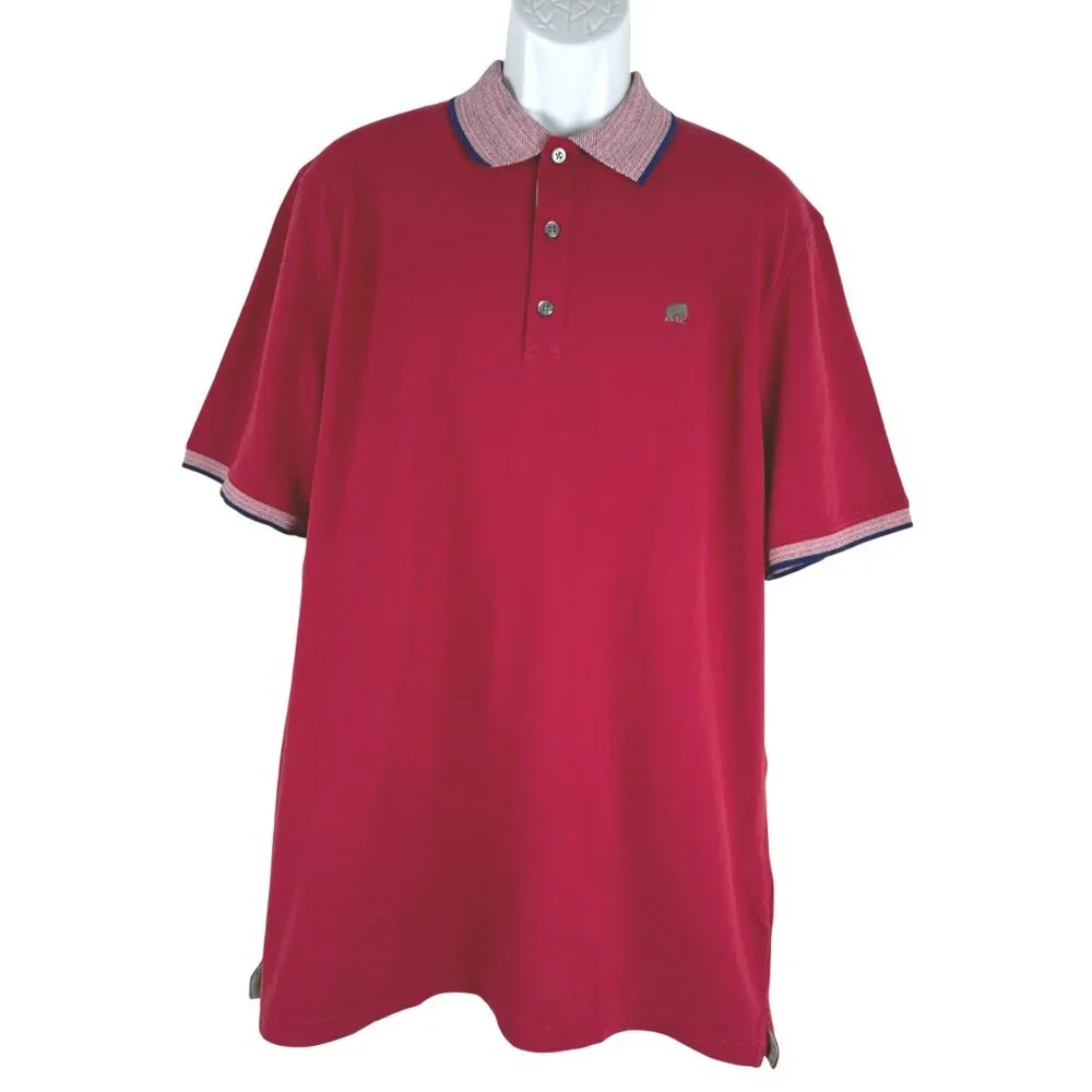 Banana Republic Polo Shirt Mens 2XLT Red Short Sleeve‎ Cotton Blend NWT TP-3538